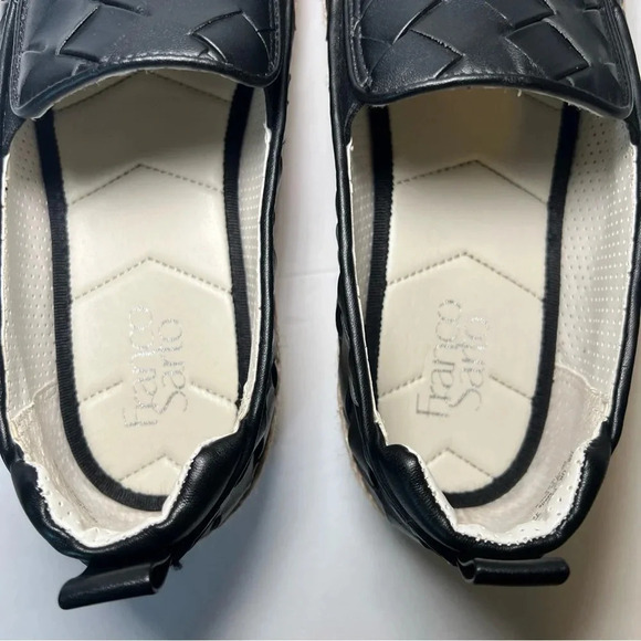 Franco Sarto Women's Hydee Slip On Shoe Size 10 Platform Flats Black Woven Vegan - Picture 8 of 13